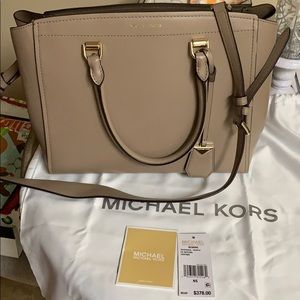 Michael Kors Large Satchel leather truffle color